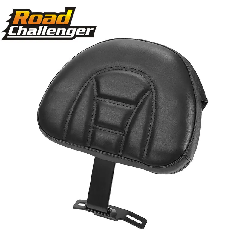 Motorcycle Backrest Black Adjustable Plug In Driver Rider Seat Cushion Pad For Harley Fatboy Heritage Softail 2007-2019