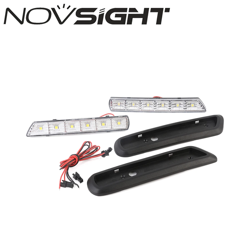 

NOVSIGHT High Quality Auto Car LED DRL Driving Daytime Running Light Fog Lamp For Mitsubishi ASX 2010-2012 Free Shipping D20