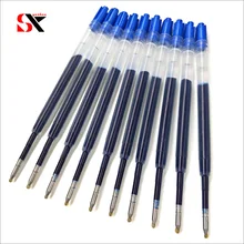 Yushun-stylo Gel d'encre en métal, Recharge pour stylo à bille en métal, noir et bleu, 10 pièces, pour l'école et le bureau, l98 mm, 424