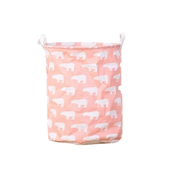 

Creative Fabric Toys Storage Bucket Cotton Foldable Ins Large Capacity Portable zang yi tong Manufacturer Wholesale