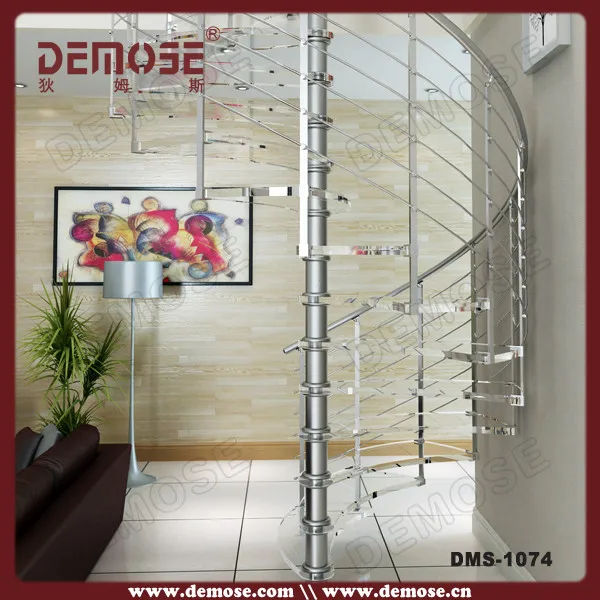 contemporary villa glass spiral staircase