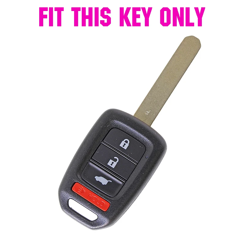 Silicone Cover fit for HONDA Accord Civic CRV Fit Remote Key 4 Button 3+1 BTN LG 