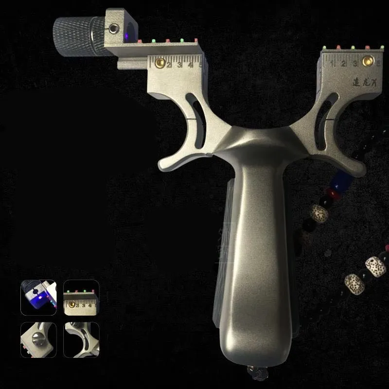 

Titanium alloy slingshot hunting high quality catapult with rubber band outdoor shooting game new