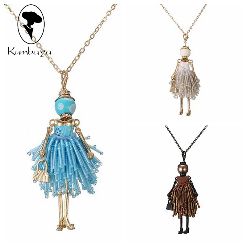 Latest New Fashion Doll Necklace! Cute Spring Beads Doll Necklace Women