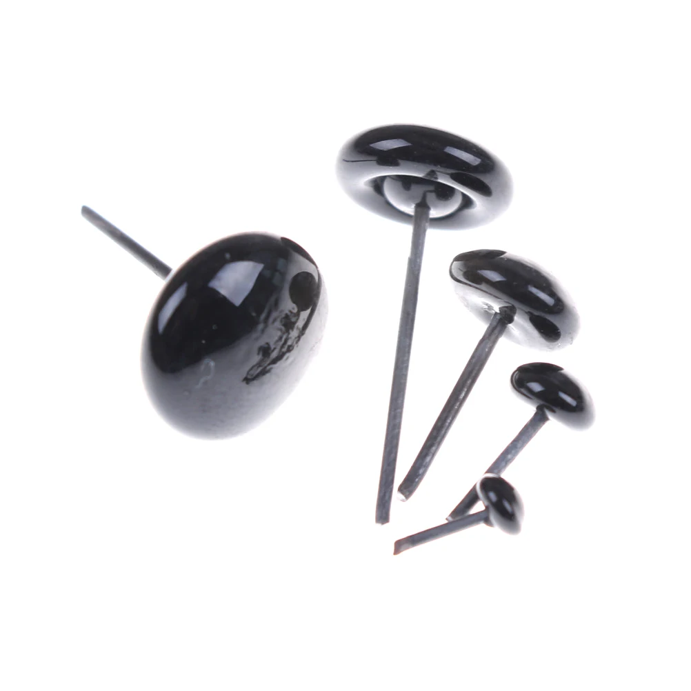 100Pcs 5mm//6mm//7mm Round Googly Eyes For Toys Bear Dolls Decor Accessories FO