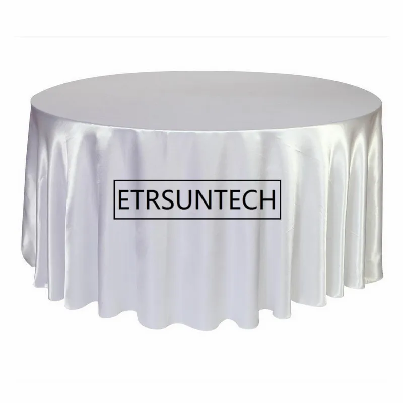 

10pcs 90" New Tablecloth Table Cover Round Plain Polyester for Banquet Wedding Party Restaurant Hotel Decor 14 colors