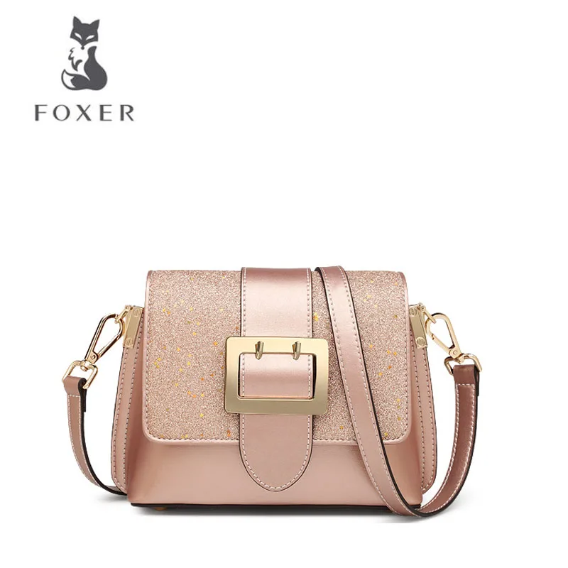 

FOXER 2019 New women leather bag fashion wind leatuer bag women leather handbags shoulder luxury handbags women bags designer