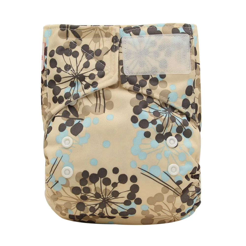 

Baby Nappies Waterproof Printed Pul Reusable Cloth Diaper with Snap or Hook&Loop Infant Baby Pocket Diaper Cover 0-3years