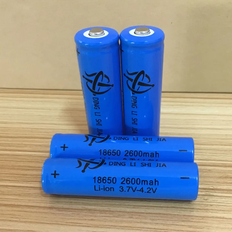 New 6pcs 18650 rechargeable battery 3 7v 2600mah lithium battery for 4