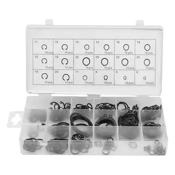 

225pcs/set Circlips C-clip Washers Snap Retaining Ring Internal External Circlip Assortment Set With Box