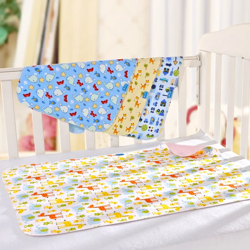 

35*45cm Toddler Changing Pads Covers Reusable Soft Diaper Baby Changing Mat Cotton Waterproof Sheet Muda Fraldas Urine Mat