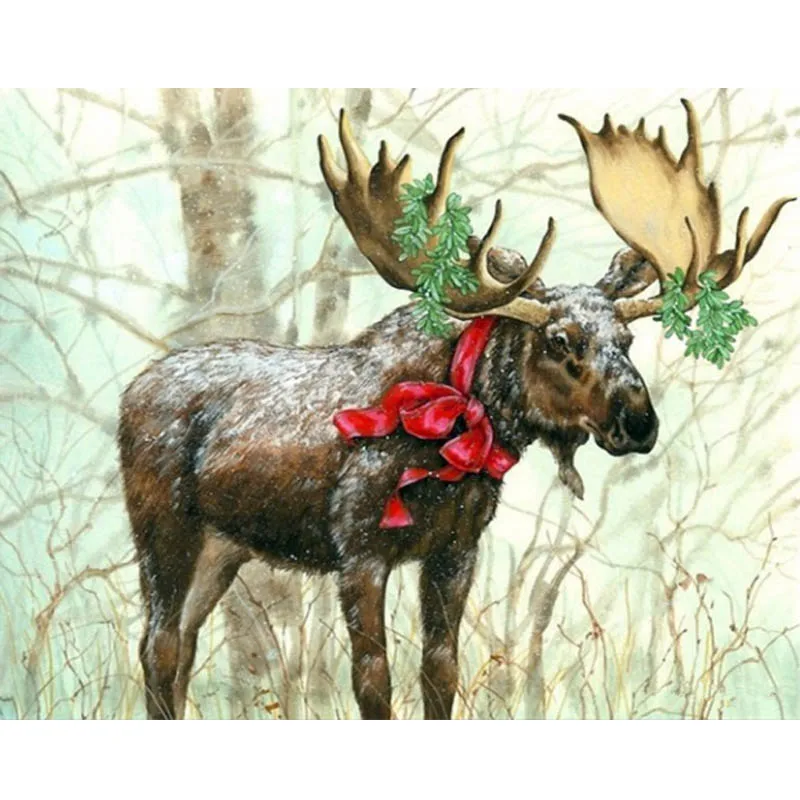 Полная Алмазная вышивка moose 5D diy картина Эльзы снег крестом мозаика узор Стразы