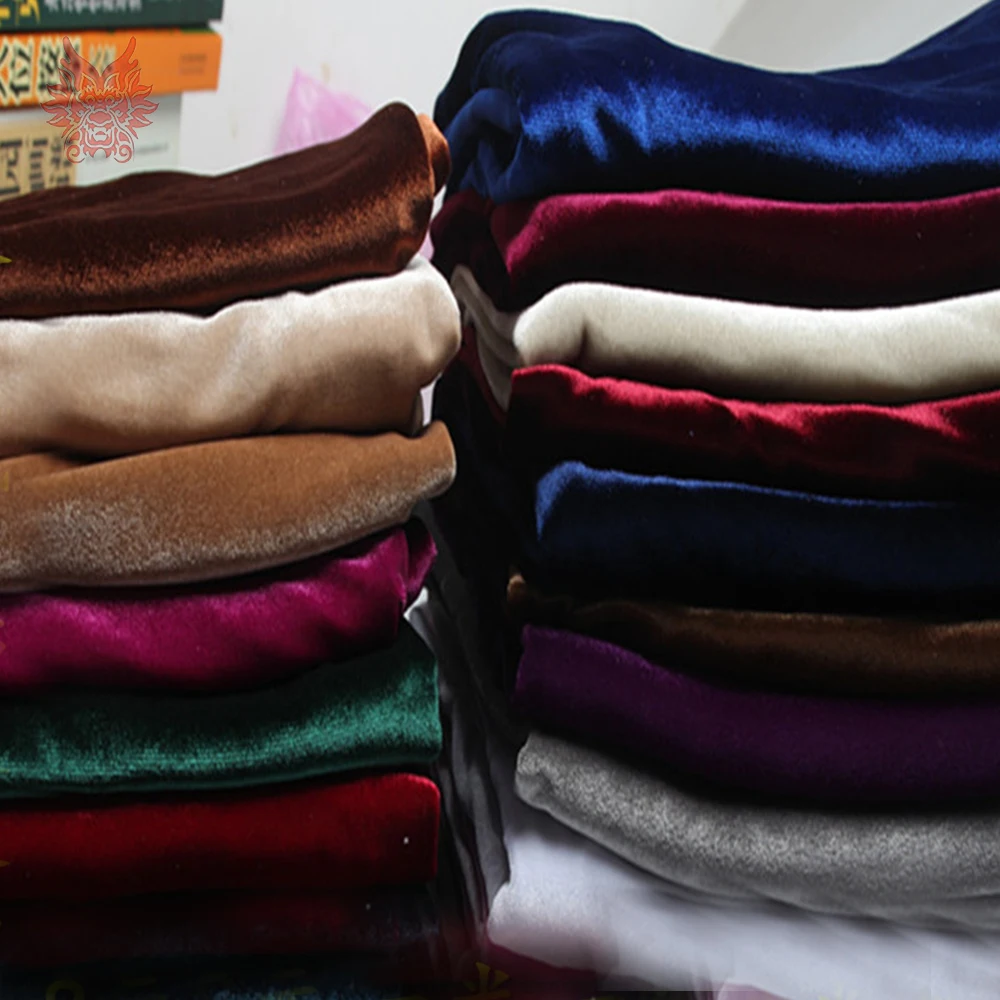 Корейский стиль, разноцветная однотонная велюровая ткань, бархатная эластичная ткань, трикотажная одежда для зимнего и осеннего платья, tissu stoffen SP5626
