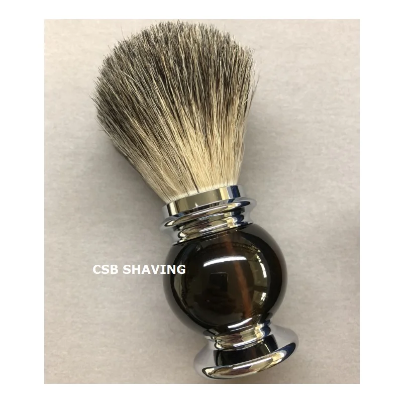 

CSB Pure Badger Hair Knot 20mm Shaving Brush Barber Shop Salon Mustache Beard Shave Wet Tool Dark Brown Resin Handle