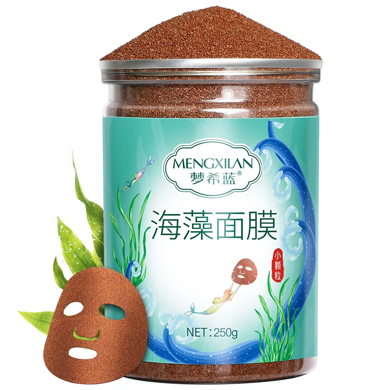 

MENGXILAN Natural Seaweed Particles Gel Face Mask Moisturizing Hydrating Shrink Pore Algae Seadweed Facial Masks Skin Care