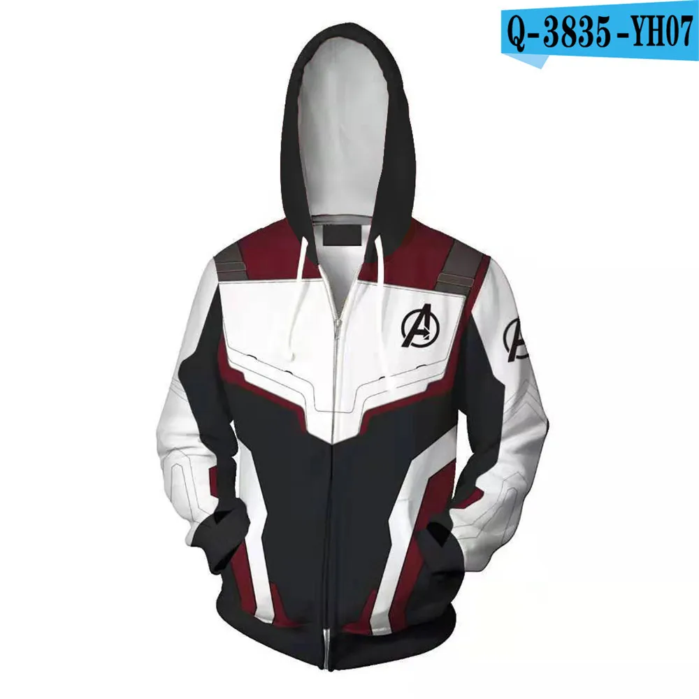Hoodie Cosplay Avengers Endgame Quantum Realm Sweatshirt Jacket Advanced Tech Costumes Avengers End Game Hood Superhero Hoodies
