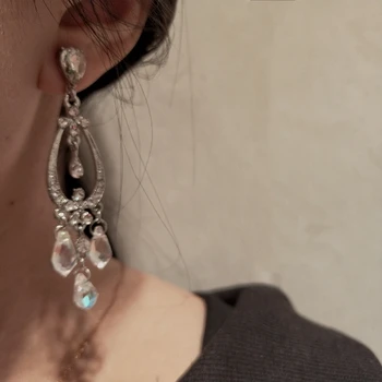 

South Korea East Gate Earrings Luxury Crystal tassels Drill Earrings