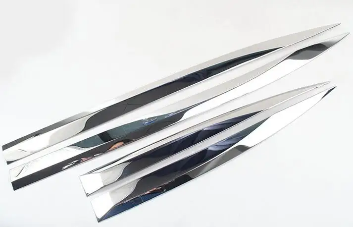 

Car styling detector Stainless Steel chrome Side Door Body Cover trim sticks Strips Molding 4pcs for Peugeot 4008/3008 16 17 18