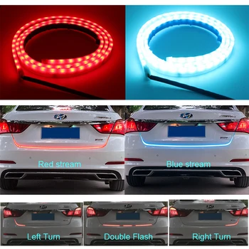 

Fastcar car-styling DRL LEDs Daytime Running Light Strip trunk light with Side Turn Signals Car Braking light