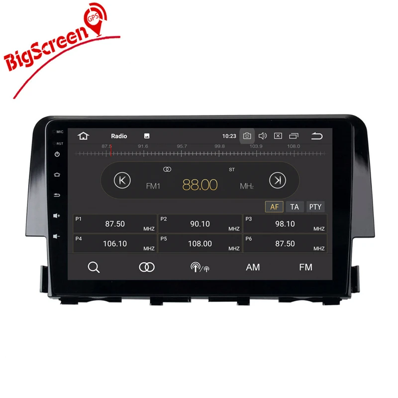 Perfect PX5 Android 9.0 2 DIN Car dvd Video GPS head unit For Honda Civic 2015 2016 2017 car radio gps stereo with Octa Core 4+64G+ WiFi 5