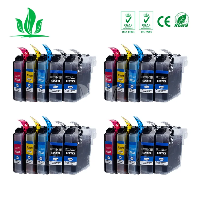 

223XL 20X Ink Cartridge LC 223 LC223XL Compatible for Brother DCP-J562DW DCP-J4120DW MFC-J480DW MFC-J680DW
