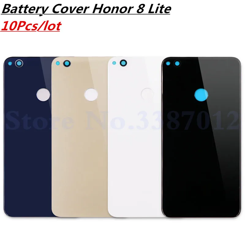Закаленное стекло 10 шт./лот задняя крышка батарейного отсека для Huawei Honor 8 Lite чехол