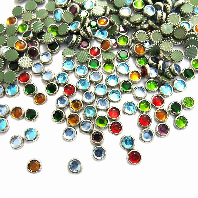 4 мм 200 шт кольцо горячей фиксации стразы кристаллы с плоской задней стороной DMC