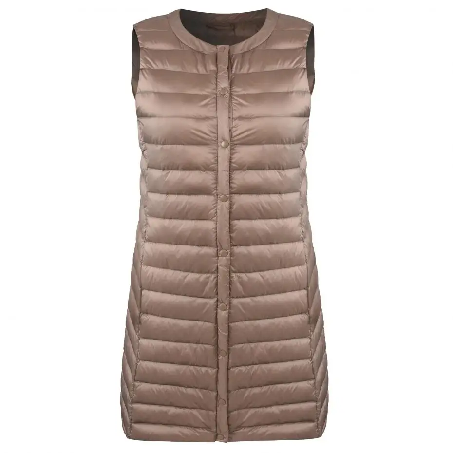 

Spring Autumn Winter New Ultra Light Down Vest Women Windproof Lightweight Warm Long Waistcoat Female Sleeveless Coat Plus Size