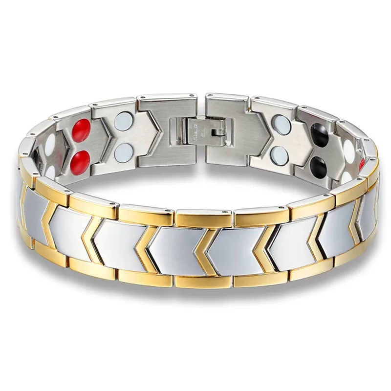 Регулируемый длиной Нержавеющая сталь цепь Магнитный женский оздоровительный браслет мужские ювелирные изделия друзья подарки