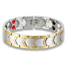 Регулируемый длиной Нержавеющая сталь цепь Магнитный женский оздоровительный браслет мужские ювелирные изделия друзья подарки