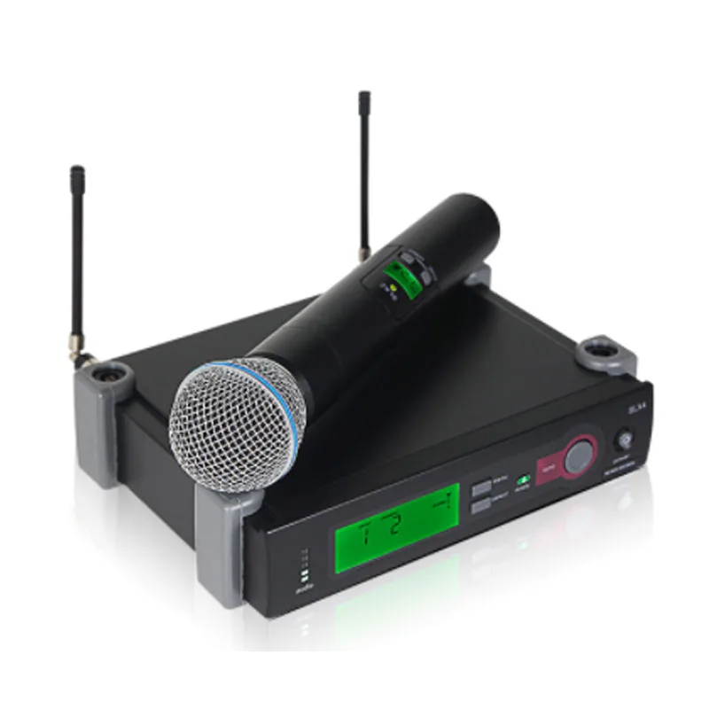 

High Quality Single Handheld Wireless Microphone Karaoke UHF Vocal Microphone SLX24/Beta58 SLX4 SLX2 Microfone System with 6 pin