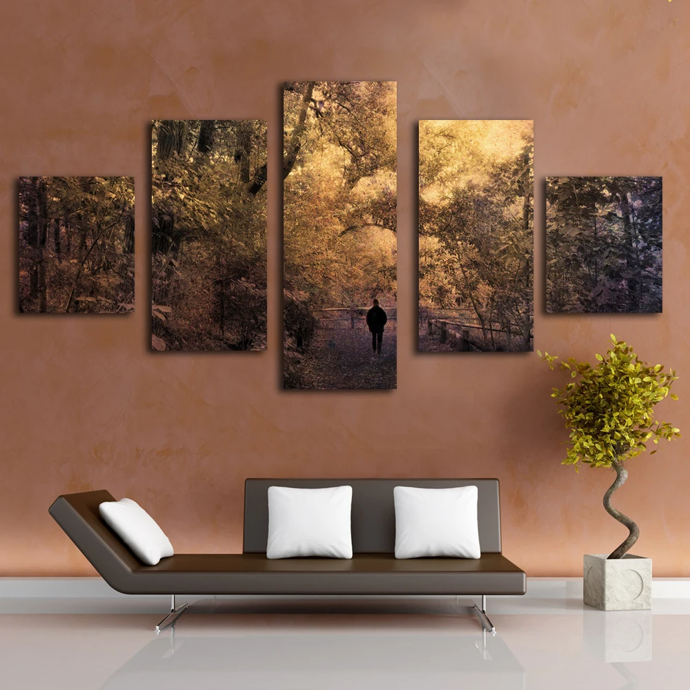 

Modern decorative pictures hot 5 piece canvas wall art unique gift for friend decoration home