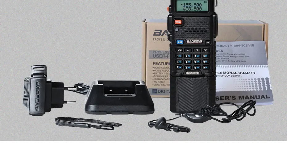 Baofeng UV-5R, 8 Вт, 3800 мА/ч, батарея, рация, 128, Двухдиапазонная, двухстороннее радио, UHF& VHF, 136-174 МГц и 400-520 МГц, радиоприемопередатчик