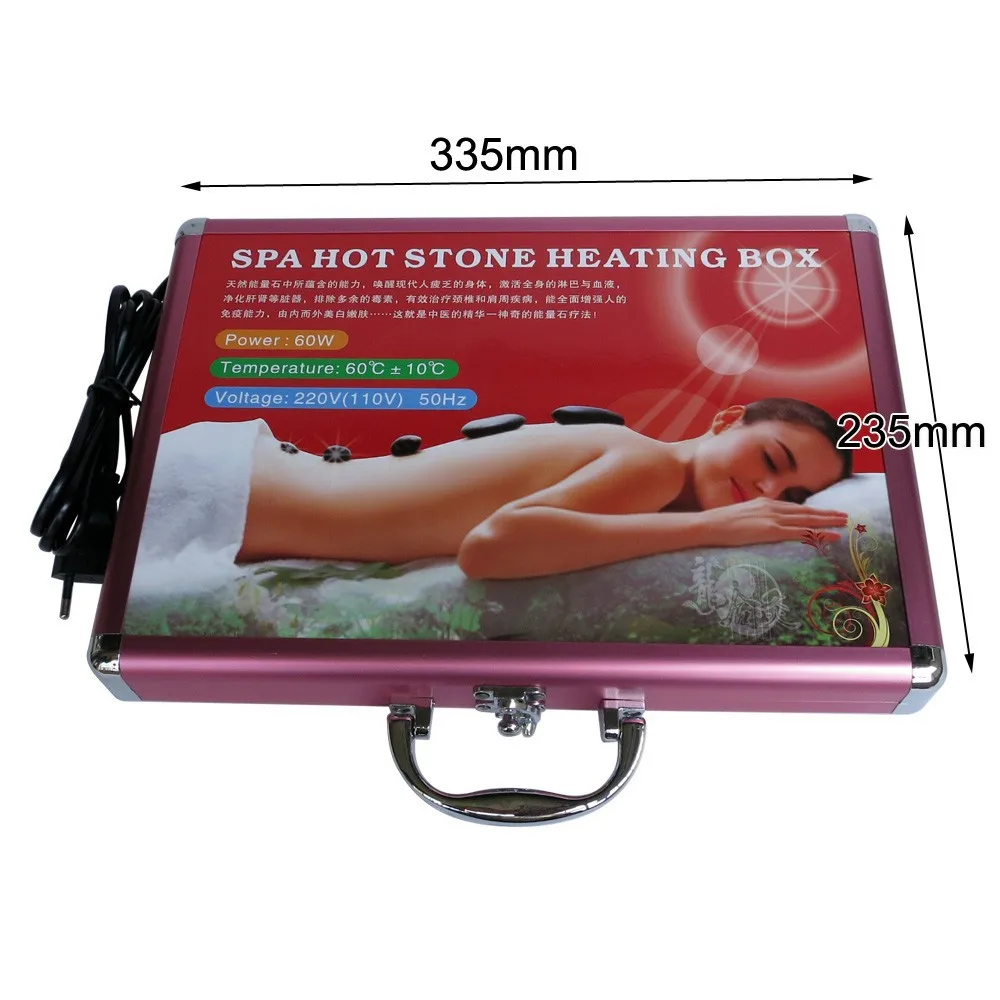 Conjunto de Pedra para a Saúde do Corpo Quente com 220 Hot! Massagem Energia Pedra v Aquecedor Caixa Quente Conjunto Spa Lava Basalto 23 Pçs - Set 21 High Quality Beleza e saúde