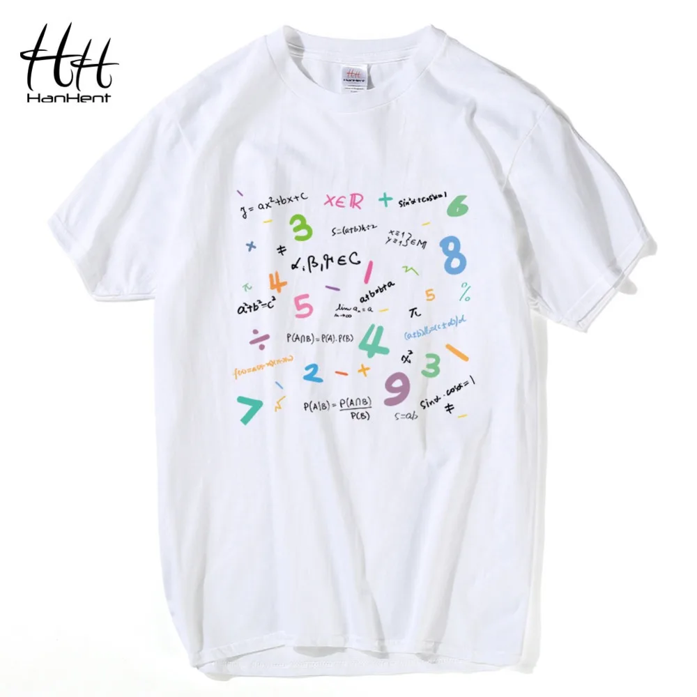 

HanHent Fashion Stylish Mens T Shirts Funny Math Geometry Printed Tshirts Swag Tee Tops Man Casual Short Sleeve Slim Fit S-XXL