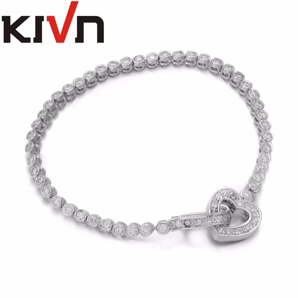 Модные украшения KIVN Классические свадебные браслеты с кубическим цирконием в