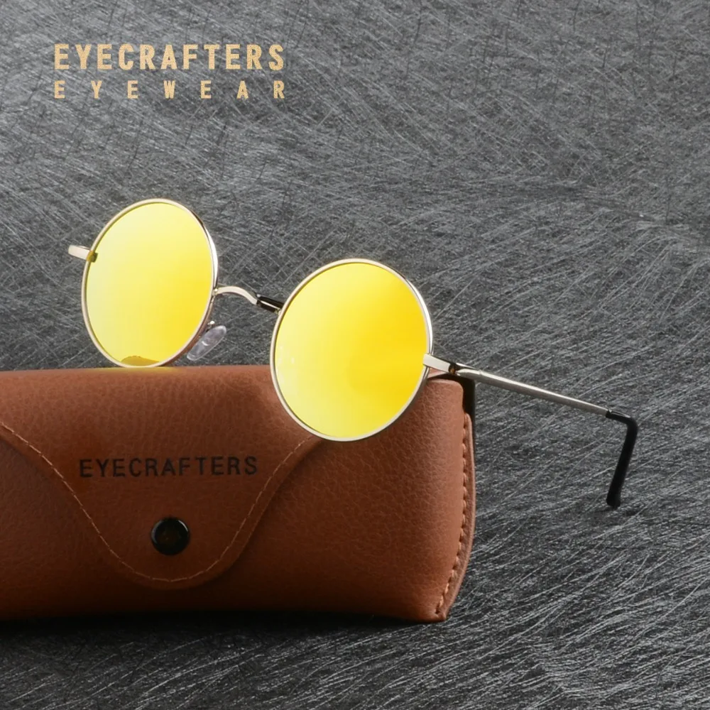 Круглые поляризационные солнцезащитные очки Eyecrafters из металла в стиле стимпанк