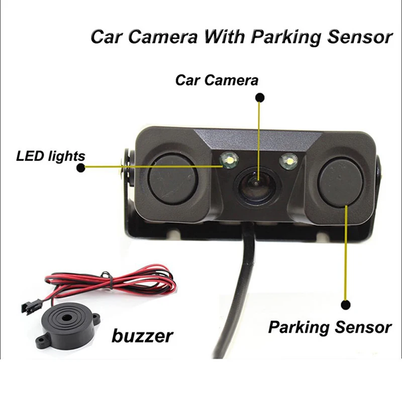 4.3 Car Rearview Monitor + Video Parking Sensor with Rear View Camera (4)