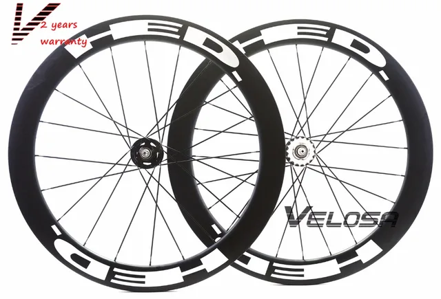 Cheap HED track bike carbon wheel, 60mm clincher/tubular ,700C track bike carbon wheel,fixed gear
