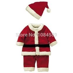 

Baby Kid Boys Christmas Suits Xmas Santas Clothes Jumpsuits + Hat Cosplay Outfit