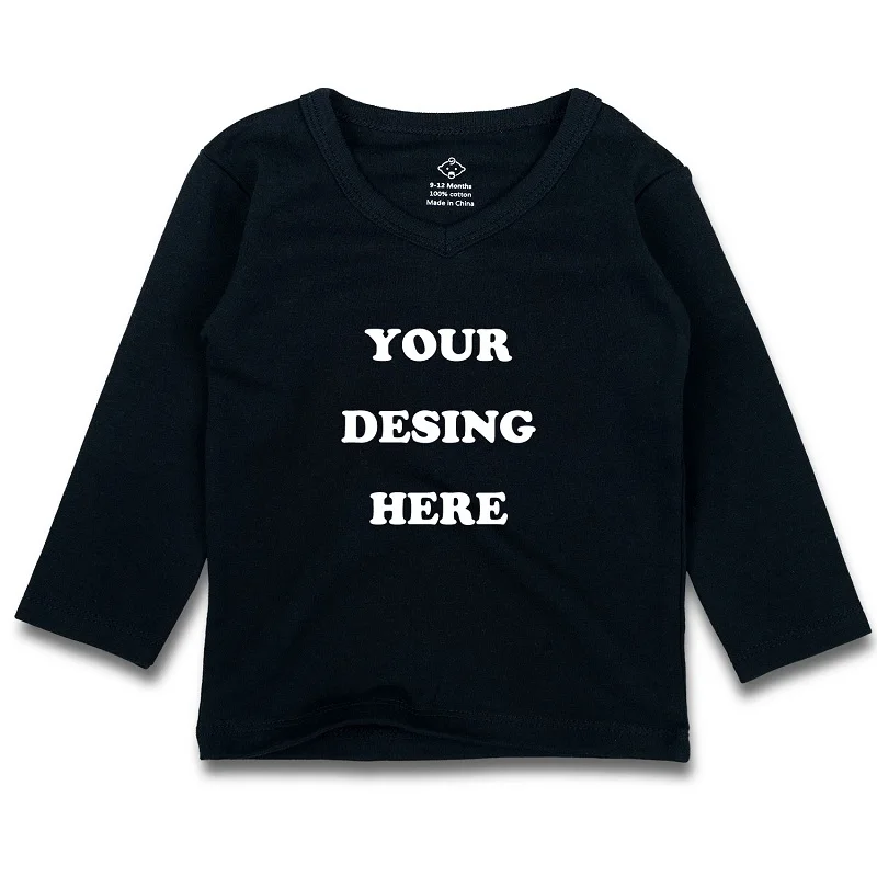 black baby T-shirt Personal custom long sleeve