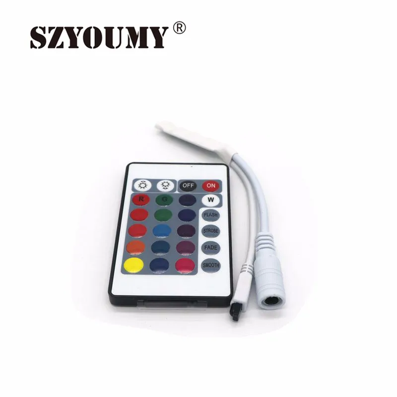 SZYOUMY 24/44 Ключи светодиодный IR RGB мини контроллер для RGB SMD 3528 5050 Светодиодные ленты инфракрасный пульт дистанционного управления диммер Вход