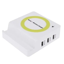 3 Ports Wireless USB Power HUB Charger Micro Hub Power Supply Charger Adapter Wired And Wireless Charger