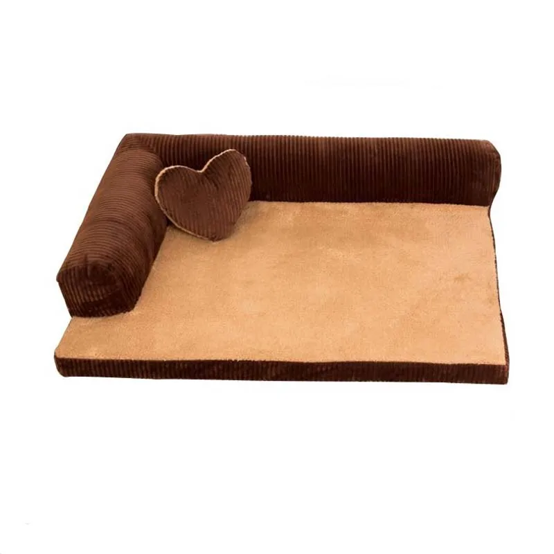 Дизайн зима утолщение теплый лежак для собак высокого качества Мягкие флисовые вельветовые диваны для собак удаляемый моющийся щенок кровати