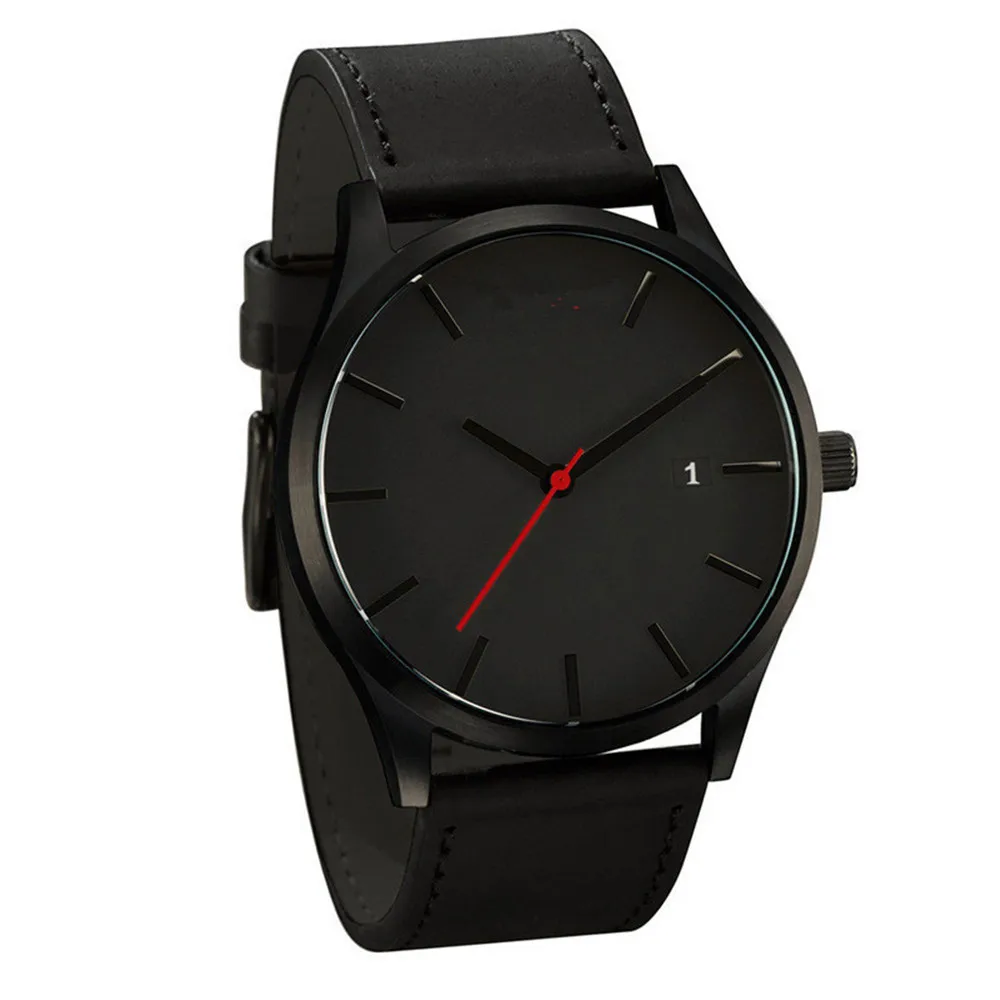 

Couple Fashion Leather Band Analog Quartz Round Wrist Business men's watch Men's watch Wrist Party decoration Business Watch gi