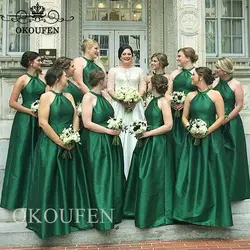 Дешевые под 100 зеленые платья для подружки невесты для Для женщин 2019 корсет Назад Линия Длинные фрейлина платье формальное платье оптовая