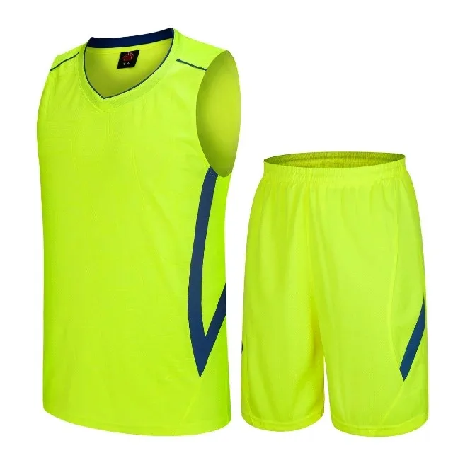

Hot sale polyester men basketball jerseys set breathable training tracksuit plus size high quality sports jersey suit S-4XL