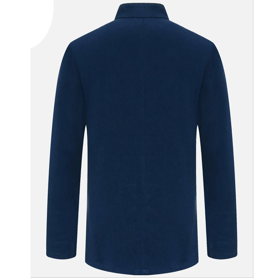 Blue Top Grade Arrival Chinese Traditional Men's Handmade Coil Button Jackets Coats M L XL XXL 3XL MTJ2015027