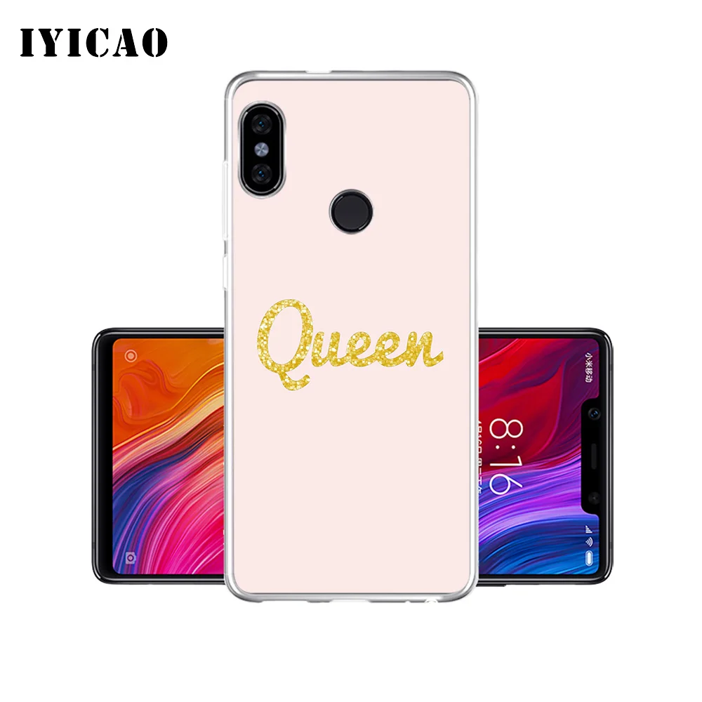 IYICAO King Queen Crown Мягкий силиконовый чехол для телефона Xiaomi Mi 9 8 SE 6 A1 A2 Lite F1 MIX2S MIX3 TPU