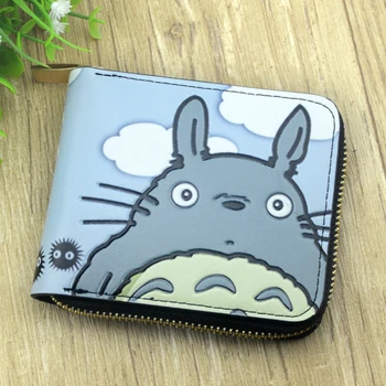 

kid gift wallet zipper purse of totoro Conan Naruto luffy Gin Tama Sword Art Online children cion wallets with card cover